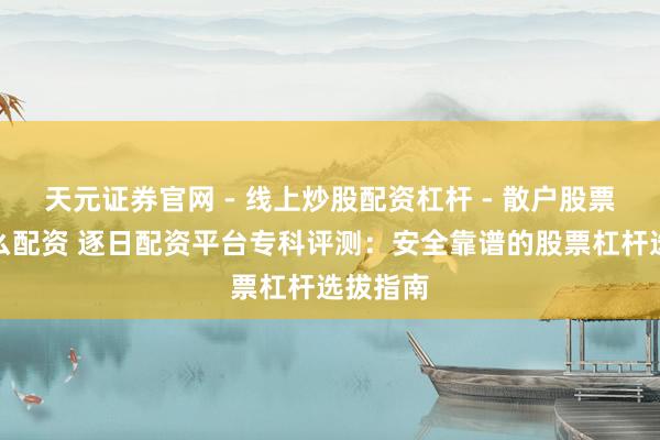 天元证券官网 - 线上炒股配资杠杆 - 散户股票杠杆怎么配资 逐日配资平台专科评测：安全靠谱的股票杠杆选拔指南