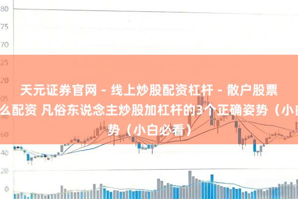 天元证券官网 - 线上炒股配资杠杆 - 散户股票杠杆怎么配资 凡俗东说念主炒股加杠杆的3个正确姿势（小白必看）