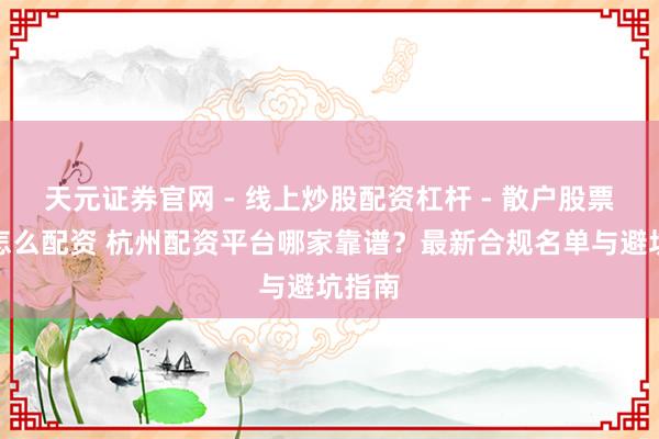 天元证券官网 - 线上炒股配资杠杆 - 散户股票杠杆怎么配资 杭州配资平台哪家靠谱？最新合规名单与避坑指南